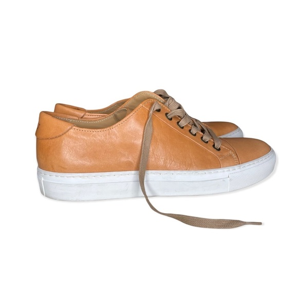 Collegium Pillar Leather Low Top Lace Sneakers Tan US Men’s Size 8 - Picture 1 of 12